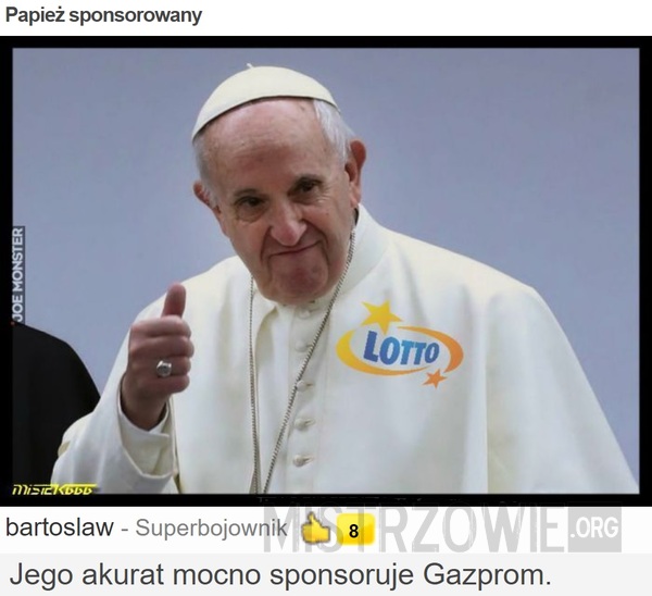 Papież sponsorowany –  