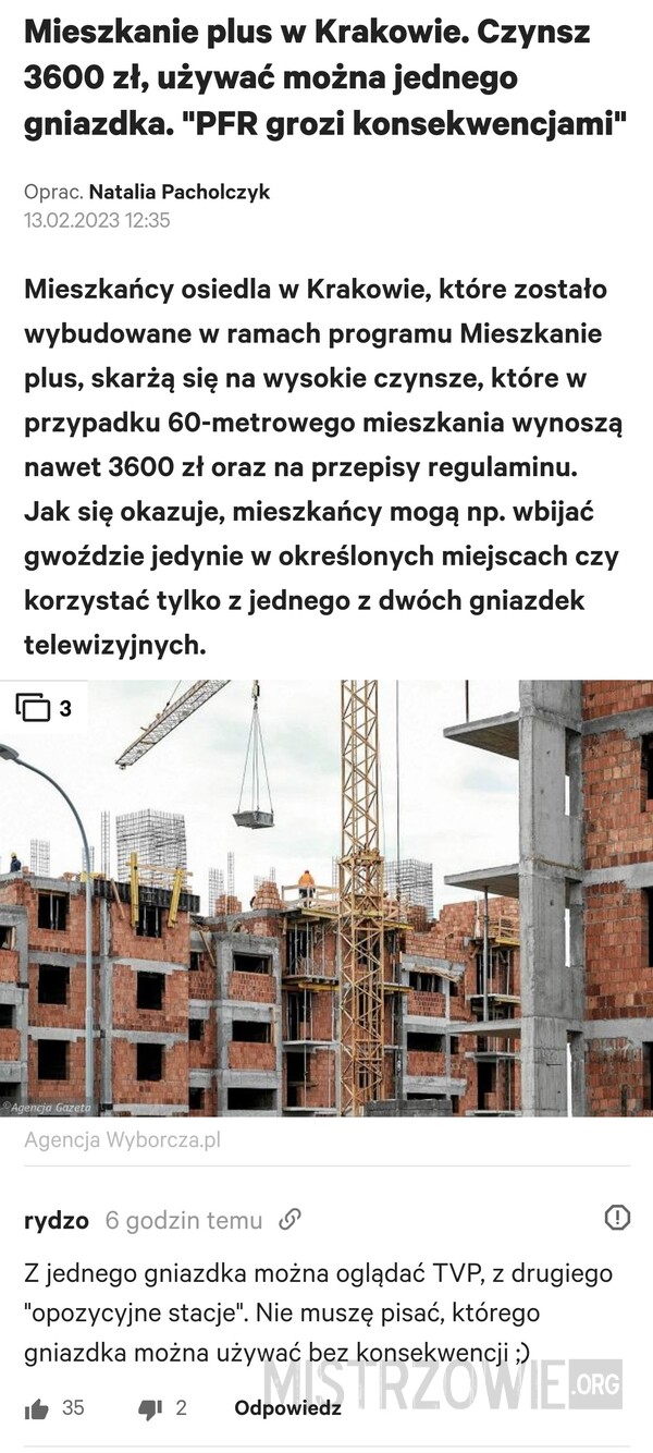 Mieszkanie plus w Krakowie –  