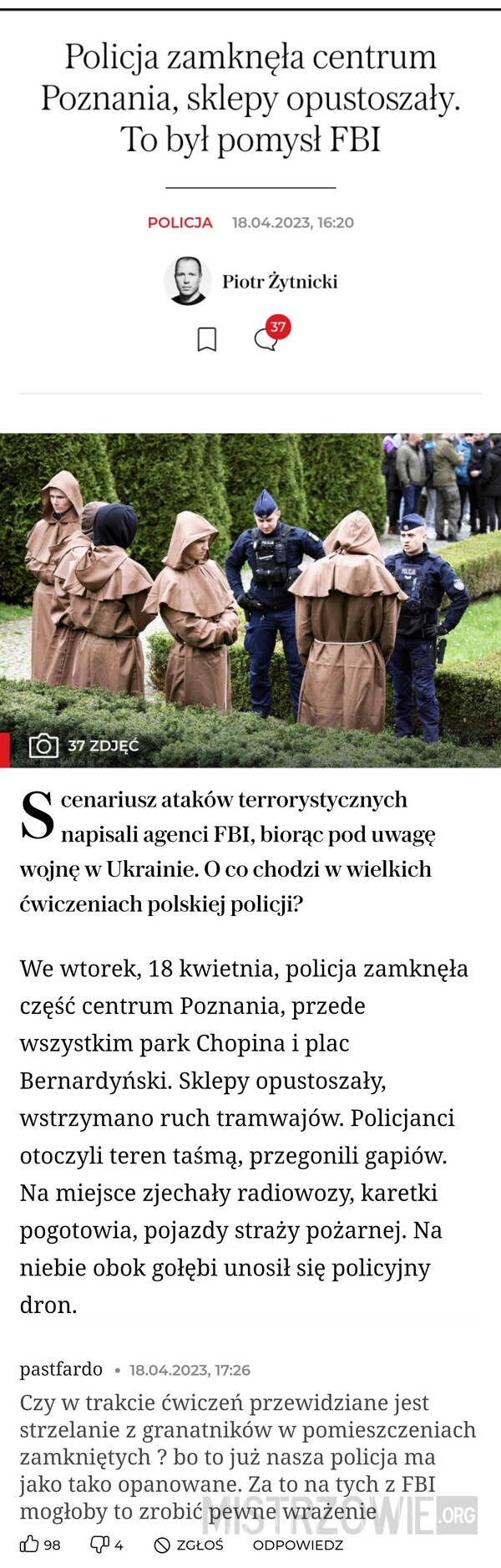 Ćwiczenia polskiej policji –  