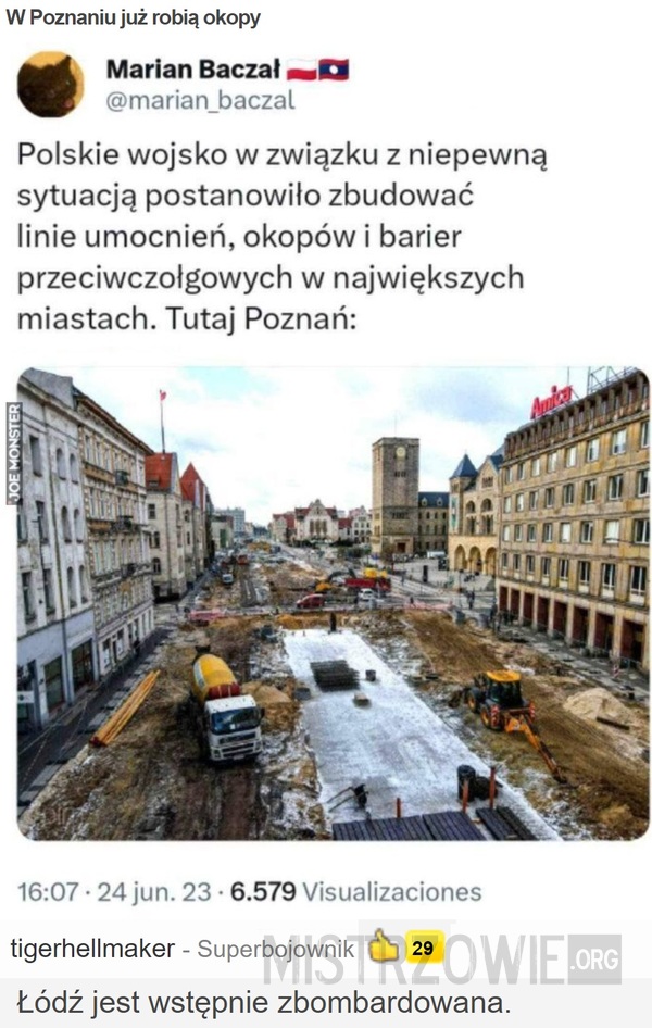 W Poznaniu już robią okopy –  