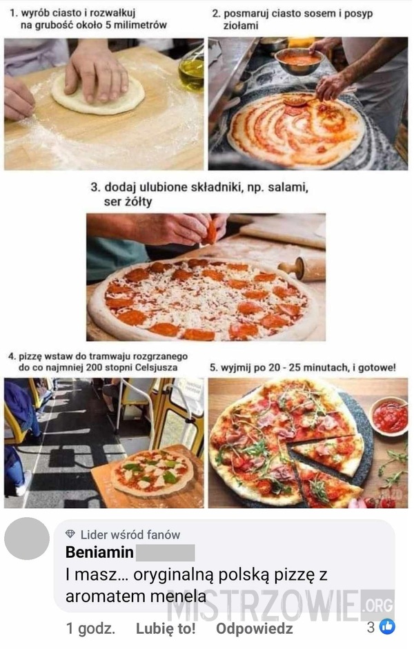 Przepis na pizzę –  