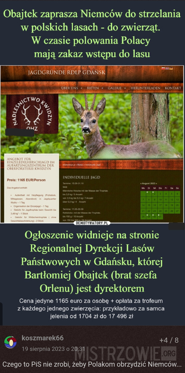 Strzelanie w polskich lasach –  