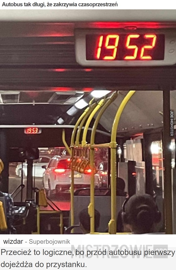 Autobus tak długi, że zakrzywia czasoprzestrzeń –  