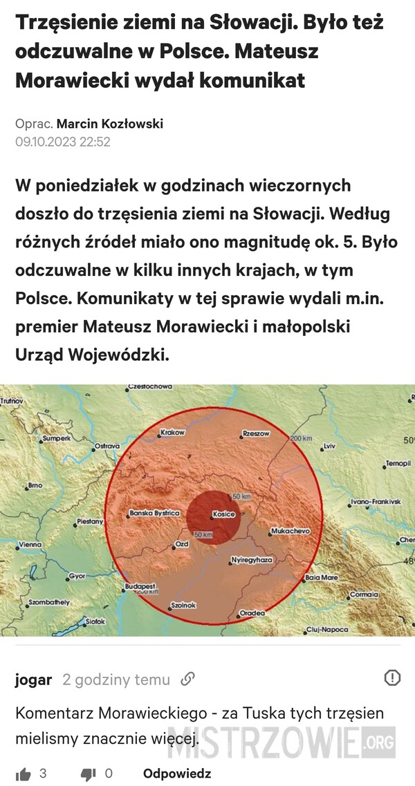 Trzęsienie ziemi –  