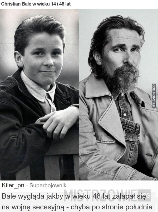 Christian Bale w wieku 14 i 48 lat –  