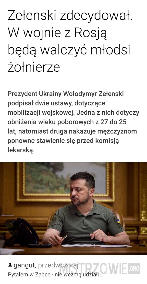 Zełenski zdecydował –  